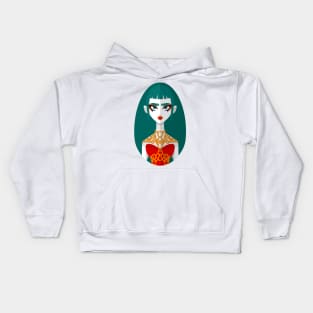 Woman in Red Kids Hoodie